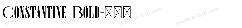 Constantine Bold字体转换